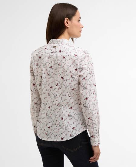Brambles Tailored Long-Sleeved Shirt Bird Print