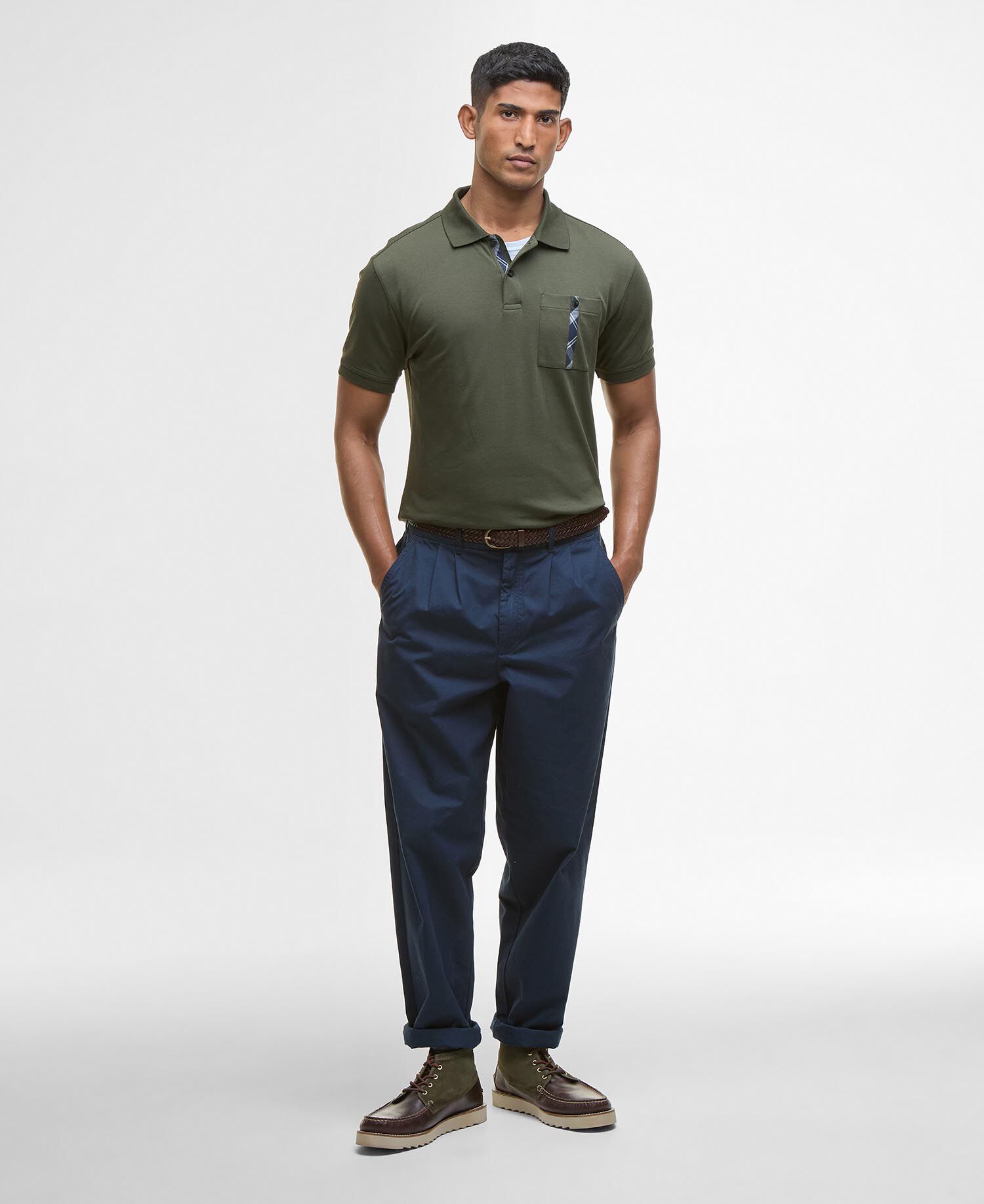 Thornaby Tailored Polo Shirt Mid Olive