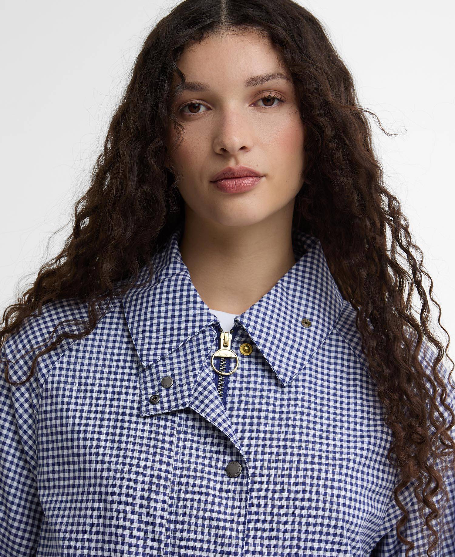 Paul Smith Loves Barbour Gingham Spey Casual Jacket Navy/White Gingham image number 3