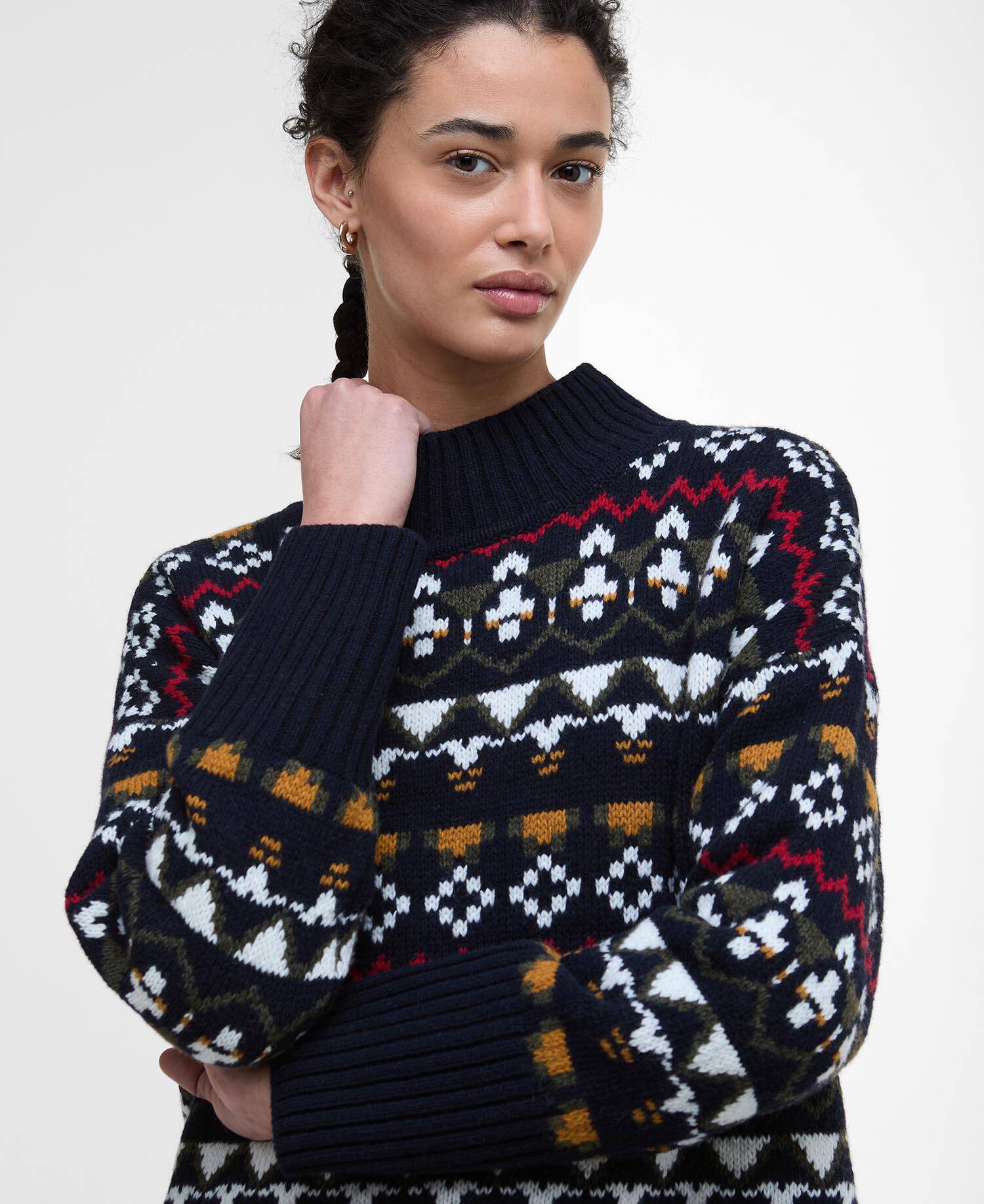 Maglione a collo alto Larisa Fair Isle image number 3