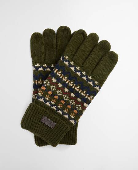 Marlow Fair Isle Gloves Olive