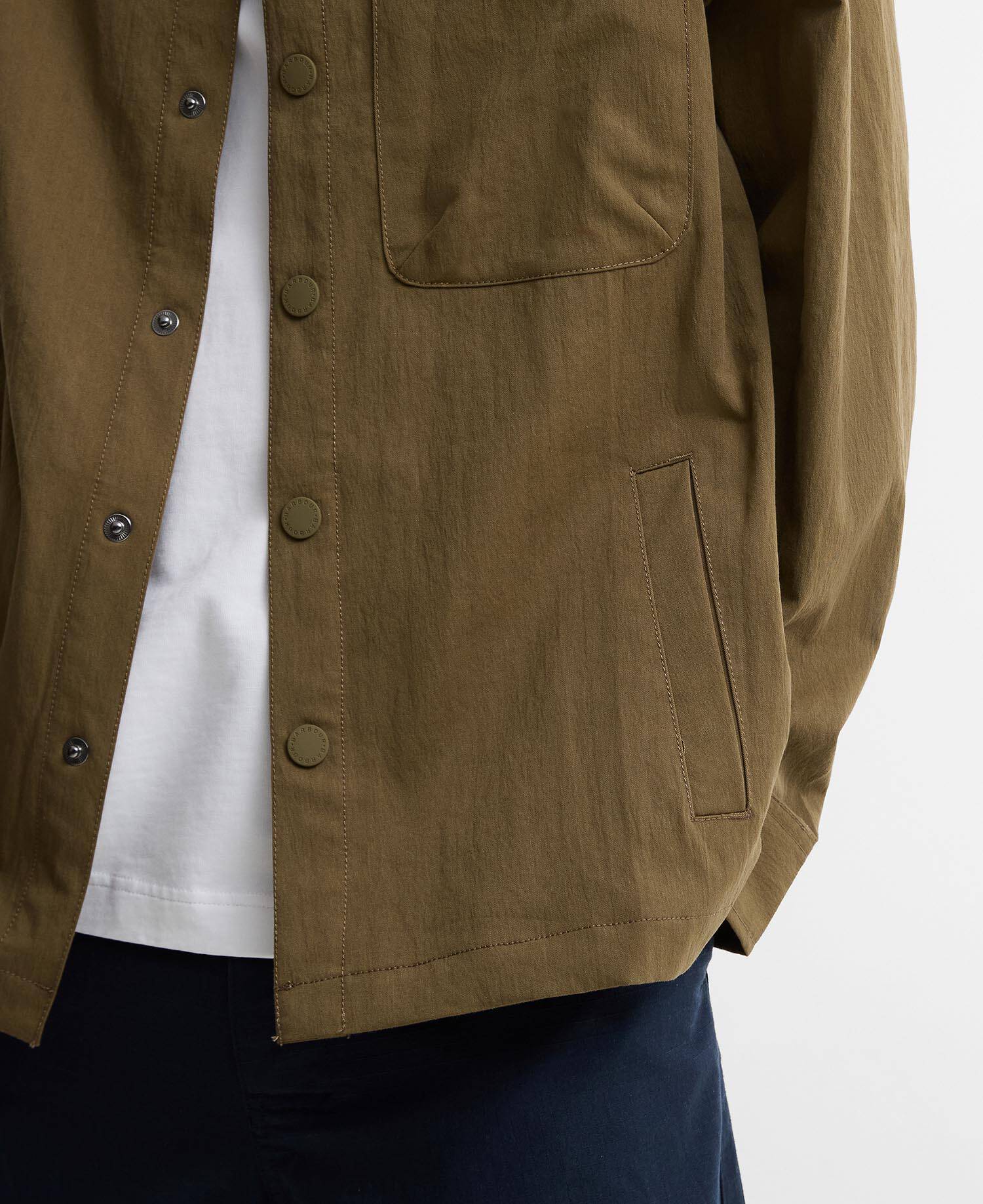 Strickland Textured Overshirt Clay image number 4
