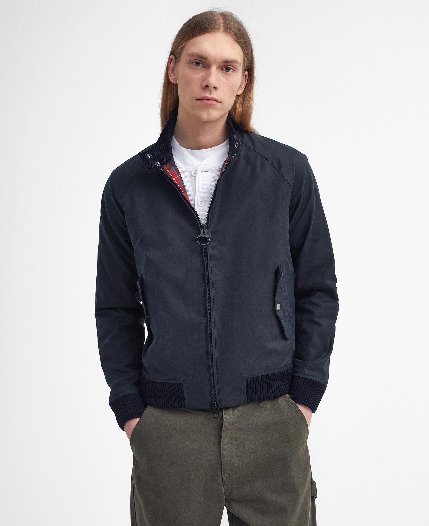 Buy Barbour x Baracuta Porton Waxed Harrington Jacket for GBP
