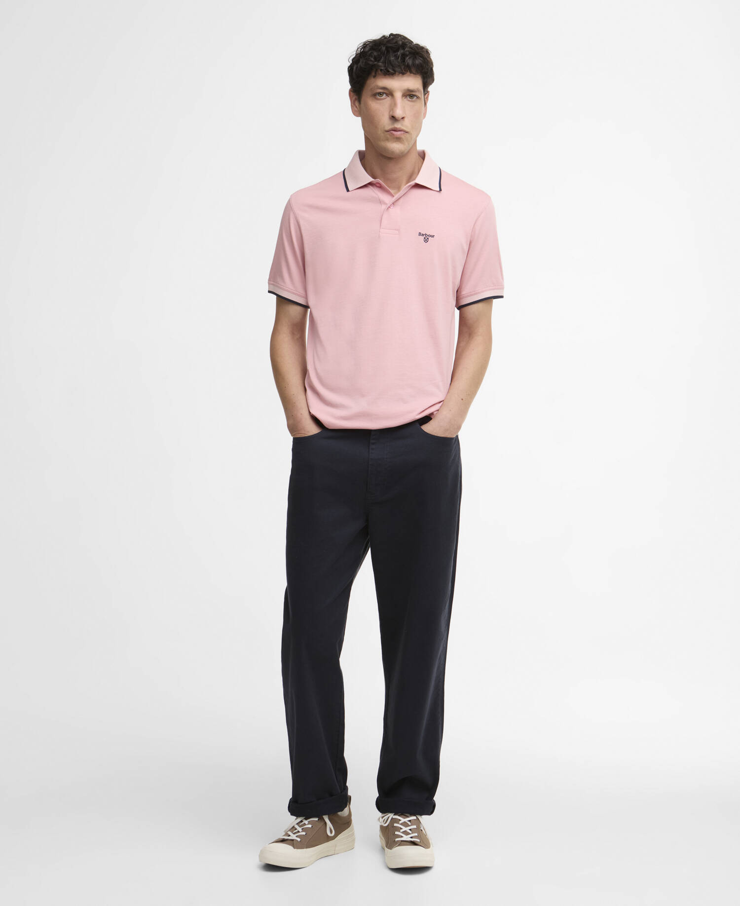 Cornsay Short-Sleeved Polo Shirt Mineral Pink image number 1