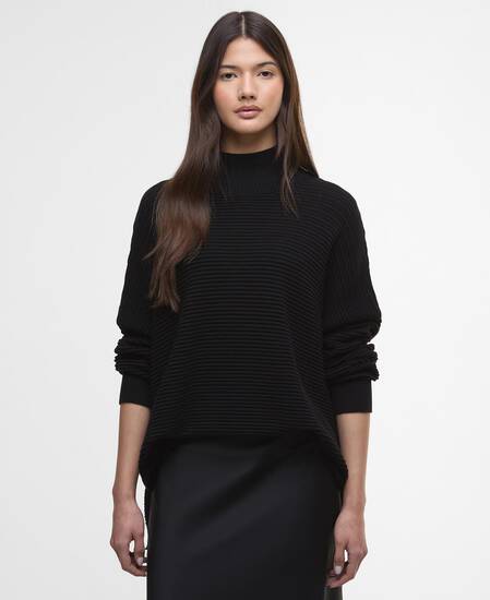 Pullover Kaia Funnel-Neck Black