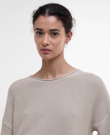 Marine Crew Neck Jumper Light Sand