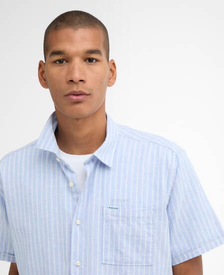 Nelson Striped Short-Sleeved Shirt Blue