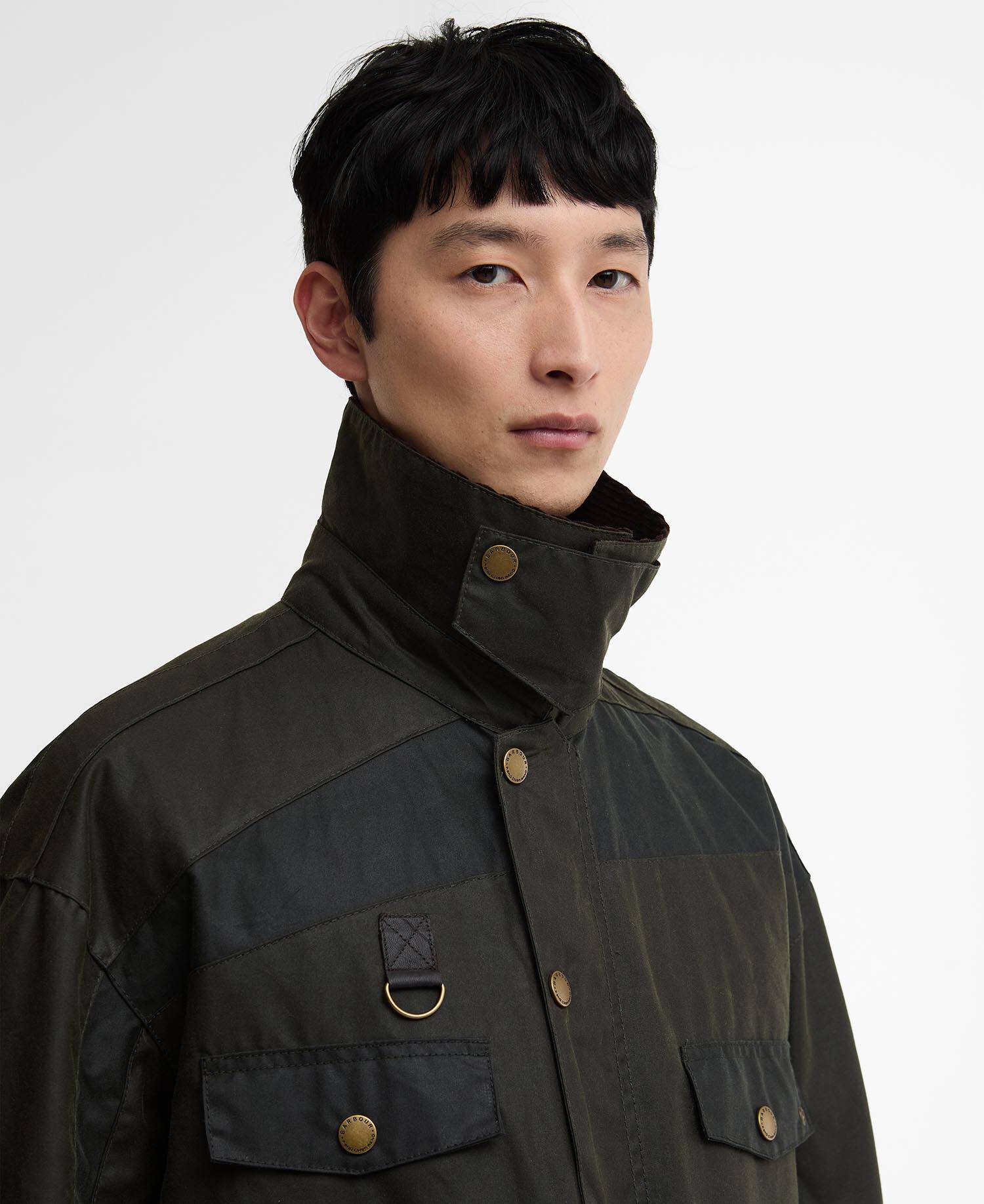 Barbour x Feng Chen Wang Porter Waxed Jacket Archive Olive image number 5
