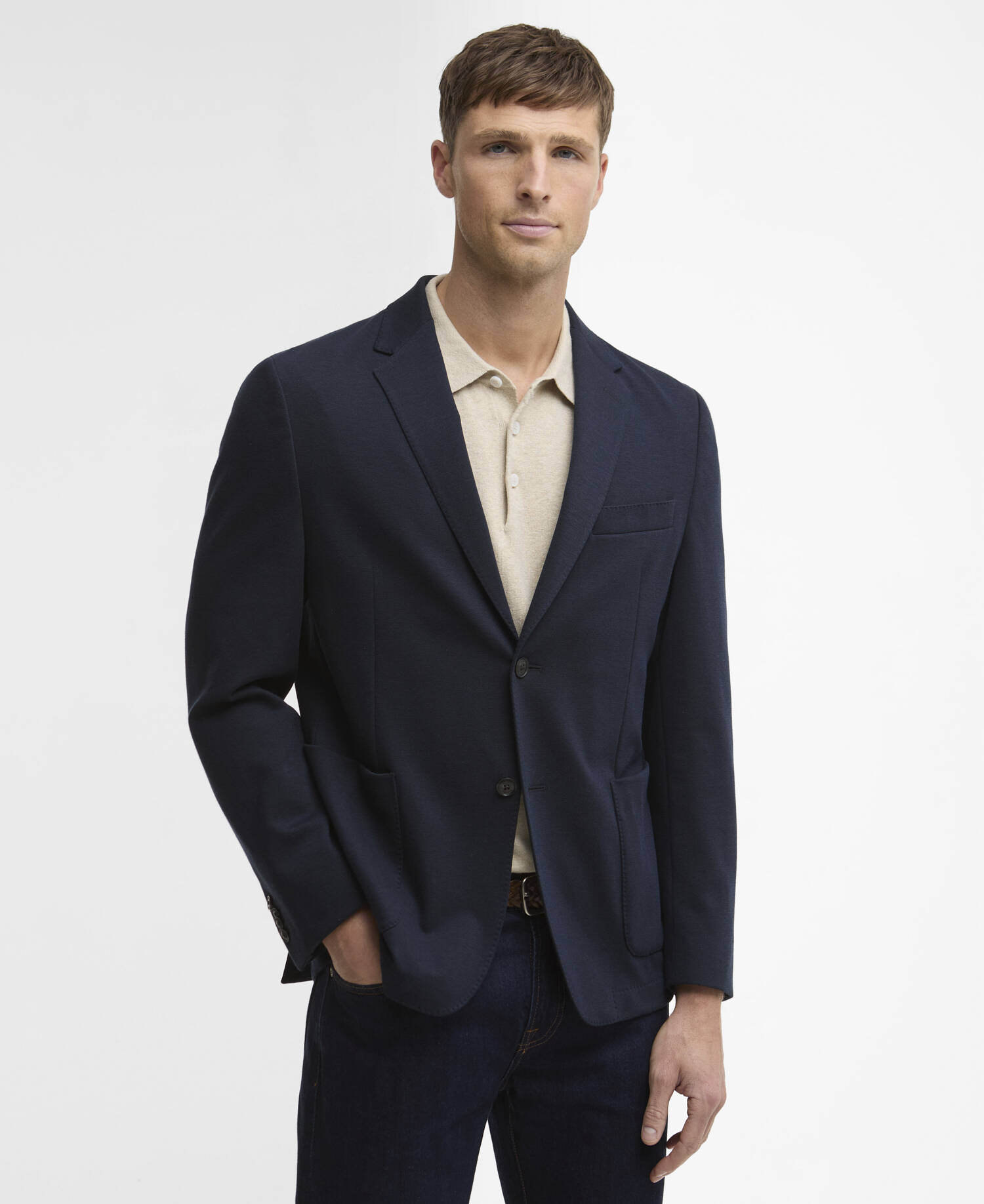 Blazer in jersey Harthope Navy image number 0
