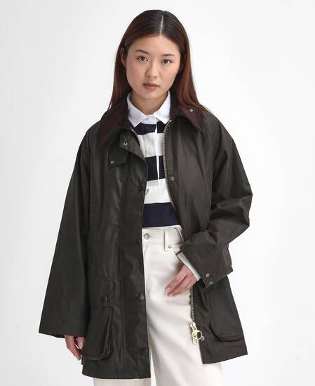 Women's Beaufort Waxed Jacket Olive-Classic