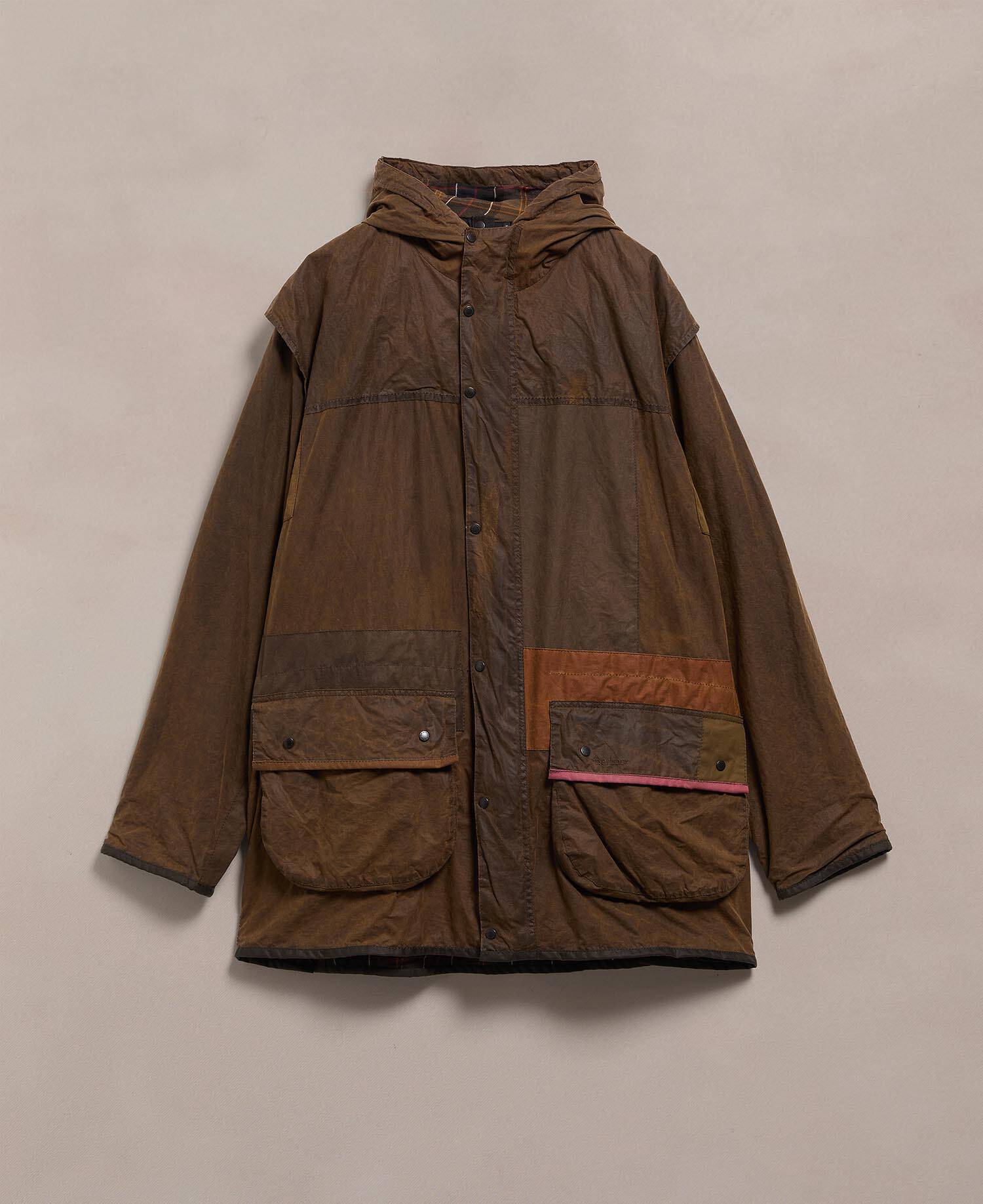 Barbour Re-loved Men's Durham Waxed Jacket - Size 42 Olive image number 0