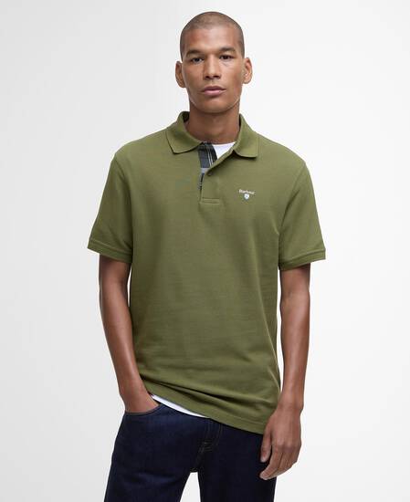 Tartan Pique Polo Shirt Winter Moss
