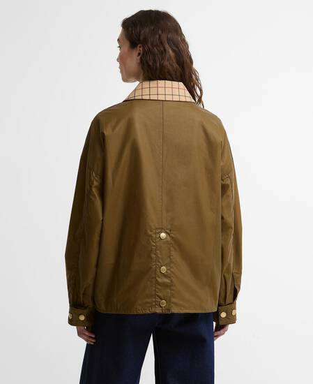 Launton Waxed Jacket Sand/Beige Tattersall