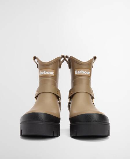 Elley Harness Wellington Boots Military Brown