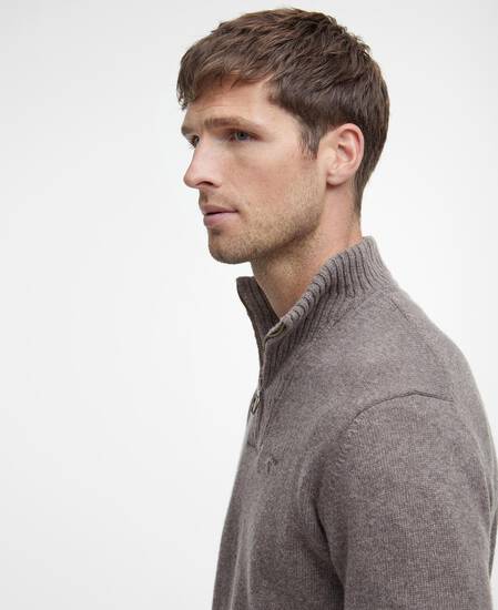 Essential Half-Zip Jumper Dark Stone