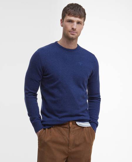 Essential Crew Neck Jumper Deep Blue
