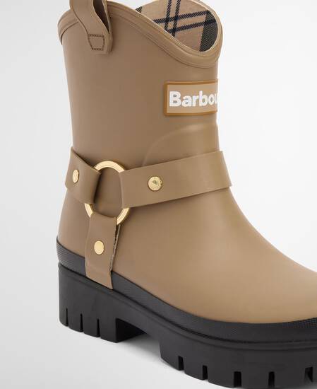 Elley Harness Wellington Boots Military Brown