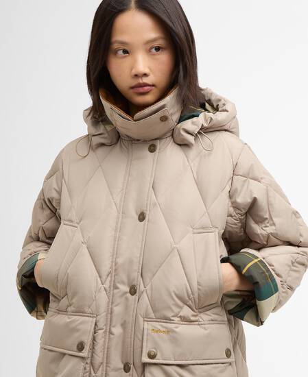 Yasmin Down Puffer Jacket Light Trench