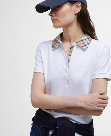 Malvern Short-Sleeved Polo Shirt White/Hessian