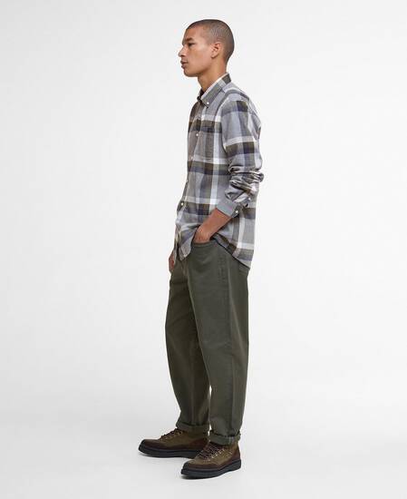 Folley Tailored Long-Sleeved Shirt Light Grey Marl Folley Tailored Long-Sleeved Shirt Light Grey Marl