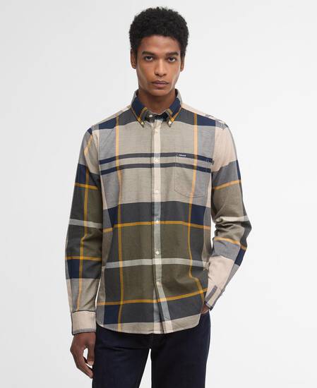 Dunoon Tailored Long-Sleeved Shirt Forest Mist