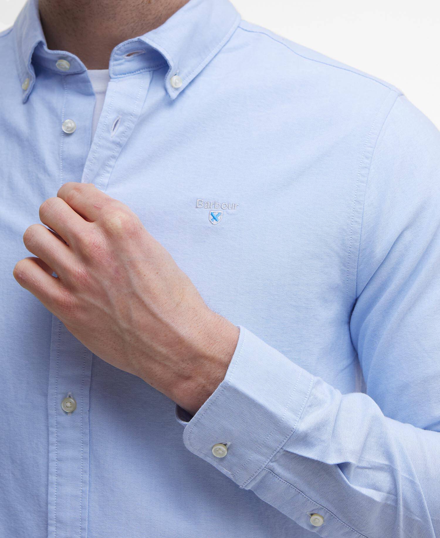 Oxford Tailored Long-Sleeved Shirt Sky image number 4