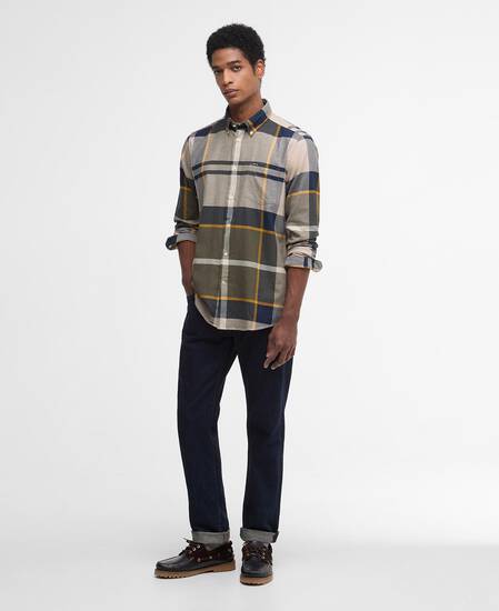 Dunoon Tailored Long-Sleeved Shirt Forest Mist