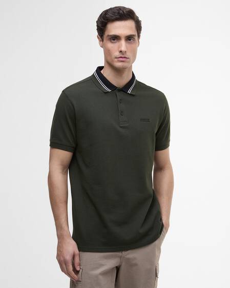 Bruce Tipped Polo Shirt Sage Bruce Tipped Polo Shirt Sage