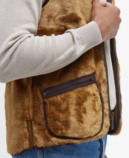 Gilet/fodera in pile caldo con cerniera 