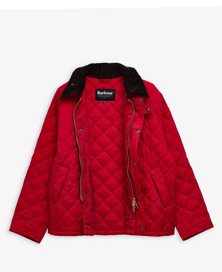 Oversized Transport Quilted Jacket Brick Red Oversized Transport Quilted Jacket Brick Red