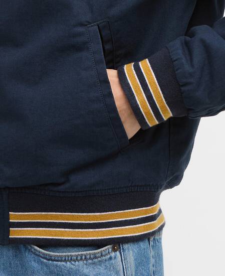 Dobson Casual Varsity Jacket Navy