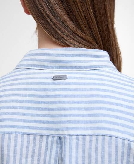 Camicia a maniche lunghe Marine dalla vestibilità comoda Chambray/White