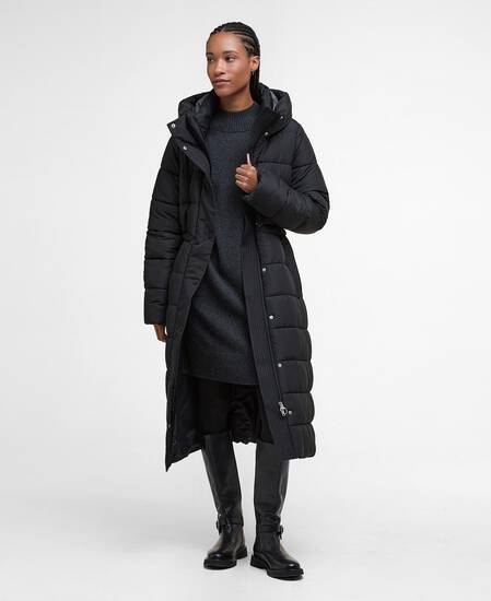 Freya Puffer Jacket Black/Onyx Tartan
