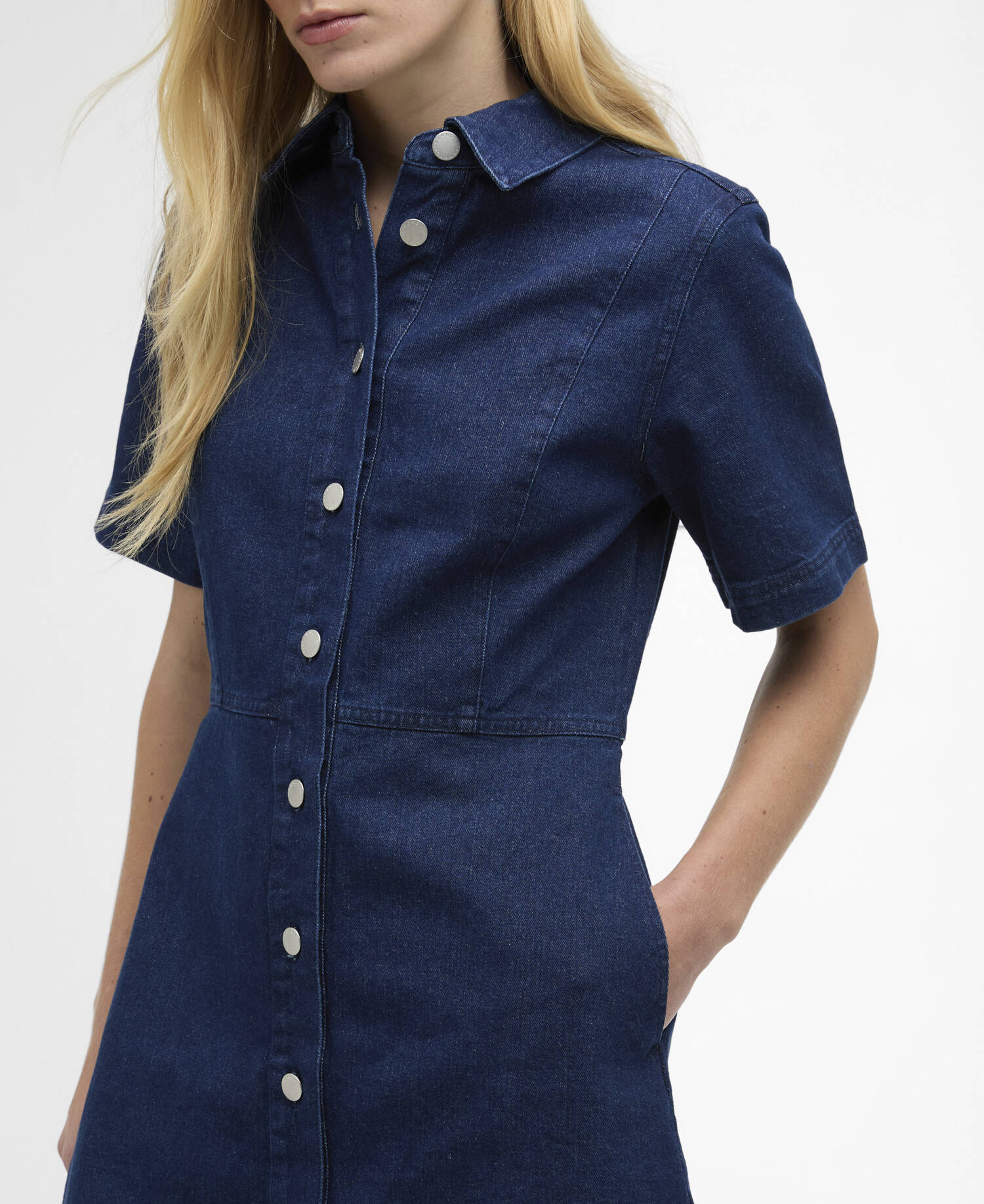 Maia Denim Mini Dress Rinse Wash image number 3