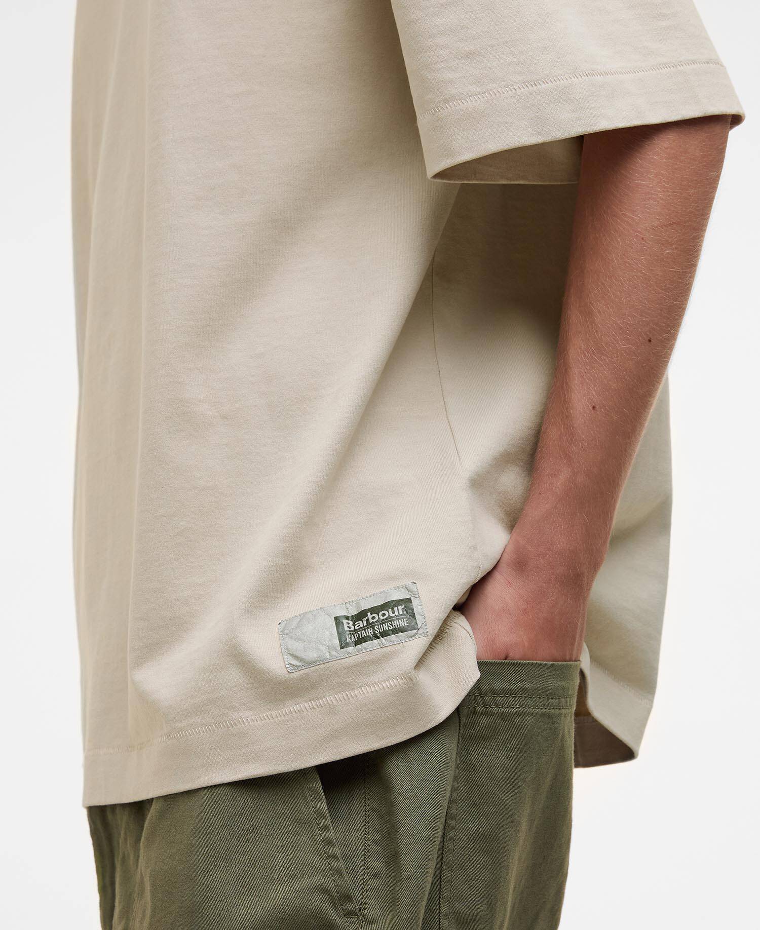 Barbour x Kaptain Sunshine Short-Sleeved T-Shirt Clay image number 4