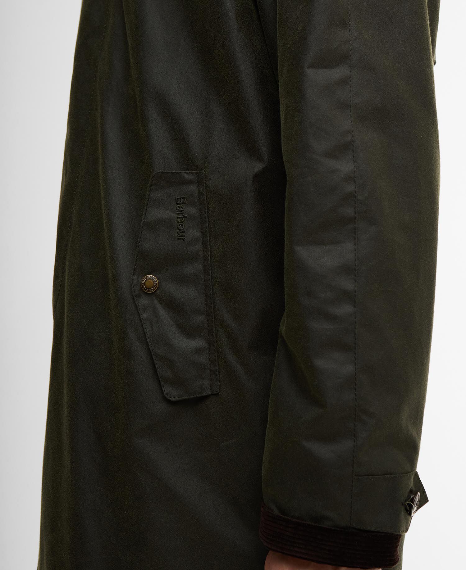 Barbour x Baracuta Tyne Waxed Car Coat Archive Olive