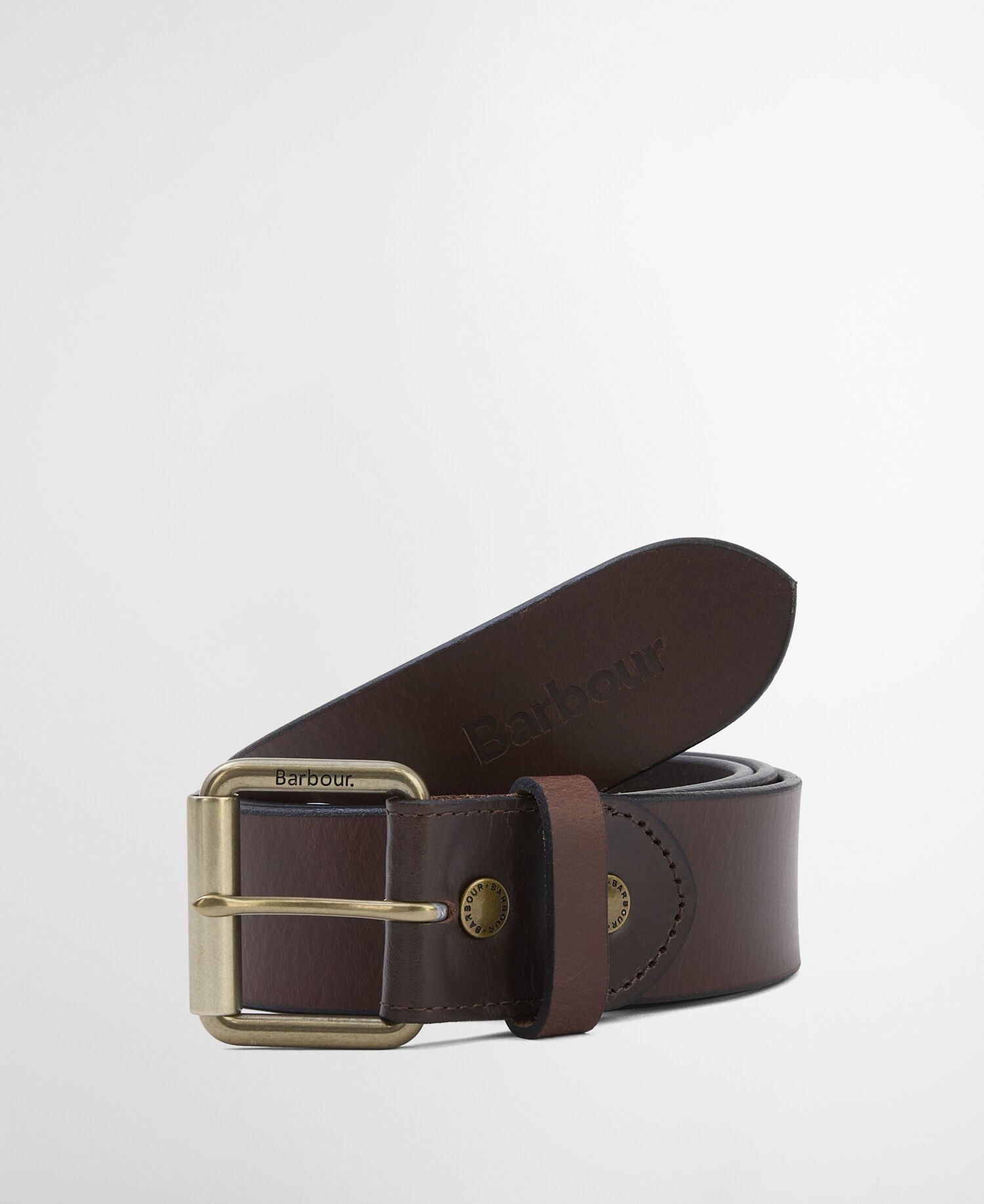 G&uuml;rtel Contrast Leather Olive Brown/ Brown