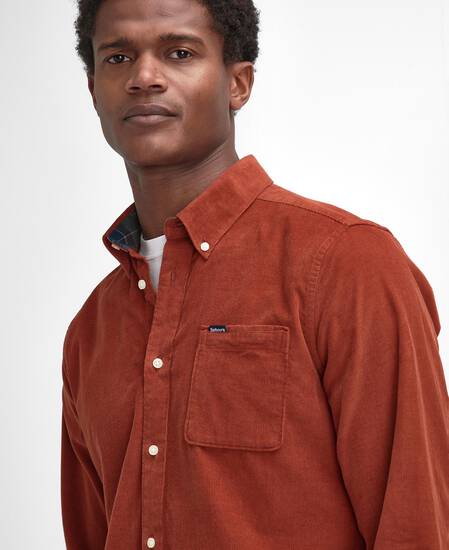 Ramsey Tailored Long-Sleeved Shirt Dark Ginger