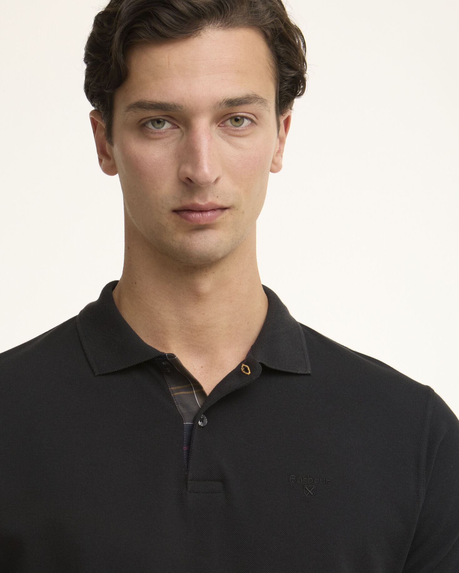 Pima Cotton Tailored Polo Black