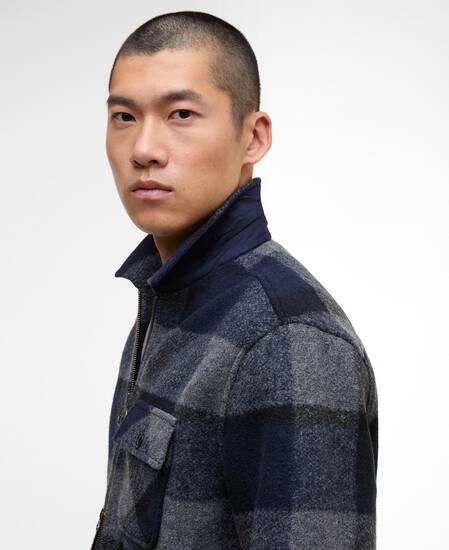Overshirt Hailwood Tartan Fleece Navy