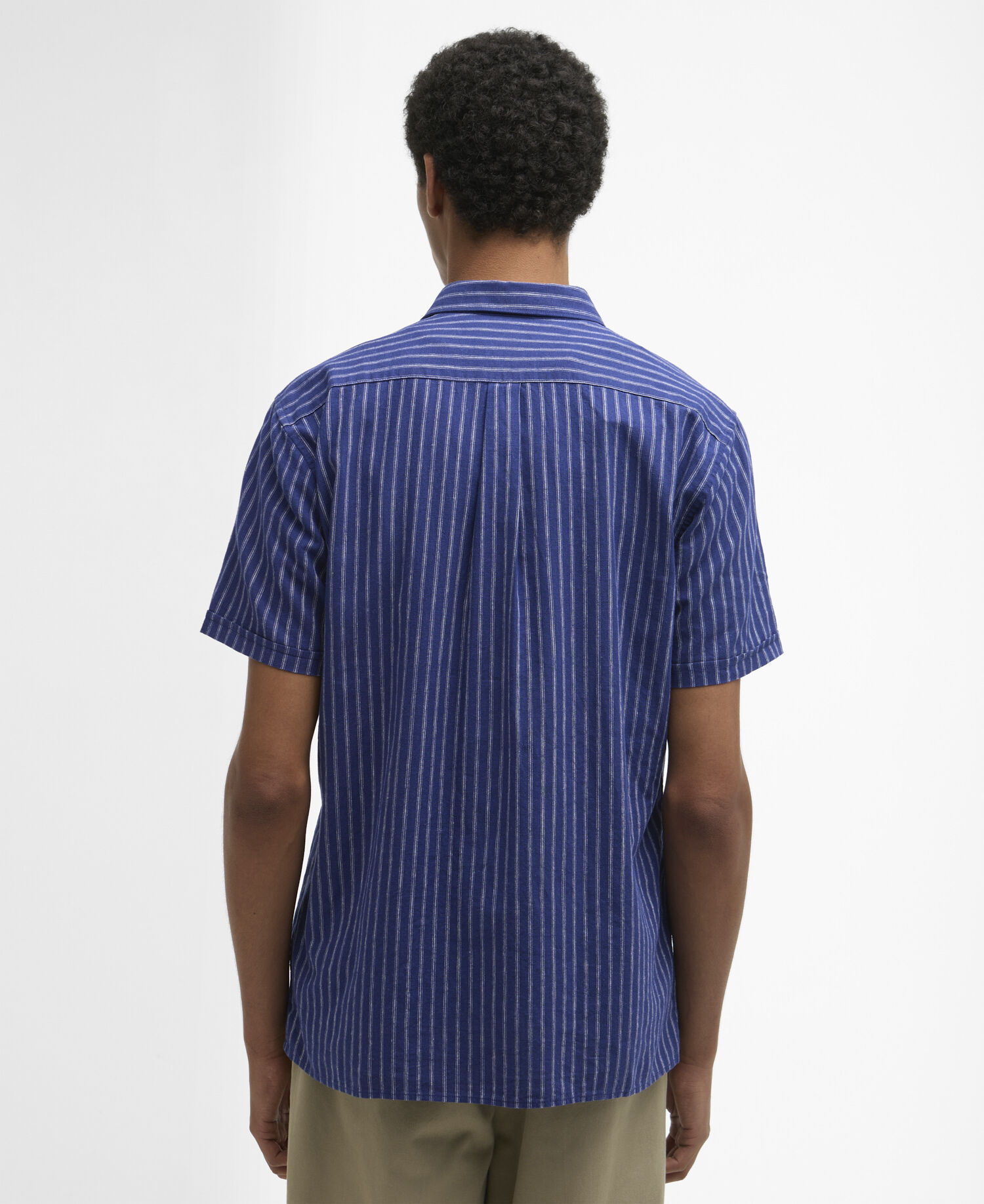 Nelson Striped Short-Sleeved Shirt Indigo