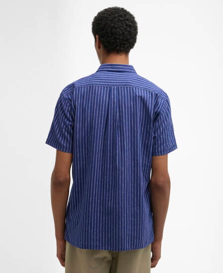 Nelson Striped Short-Sleeved Shirt Indigo