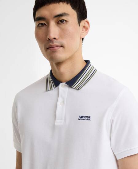 Poloshirt Neville Tipped White