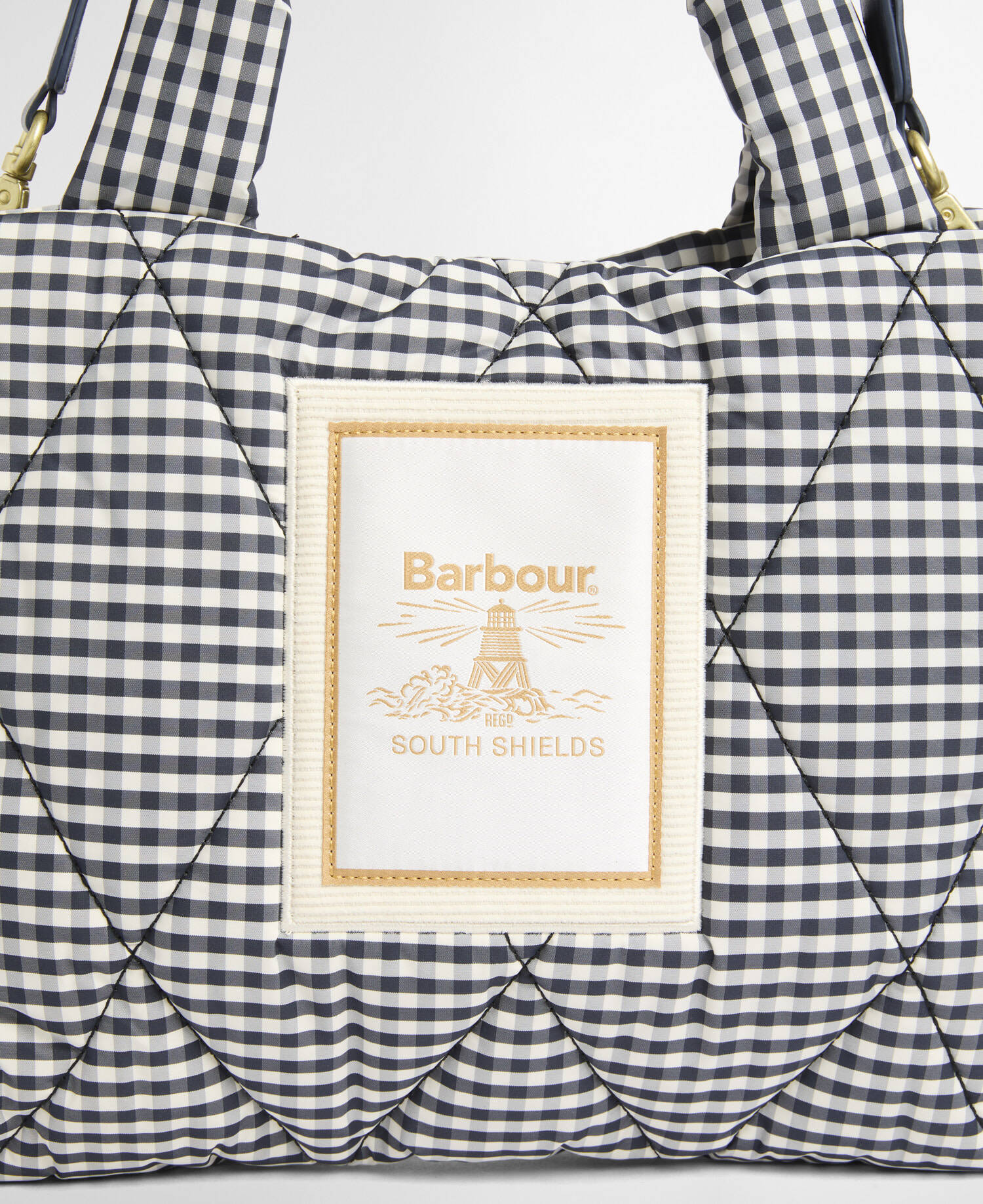 Riah Mini Quilted Tote Bag Gingham Check image number 3
