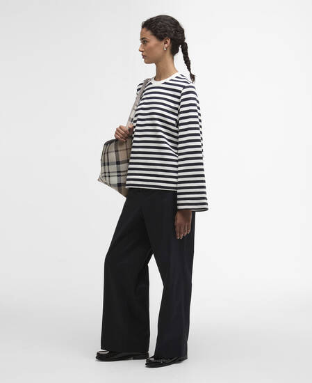Layla Sweatshirt Cloud/Dark Navy Stripe