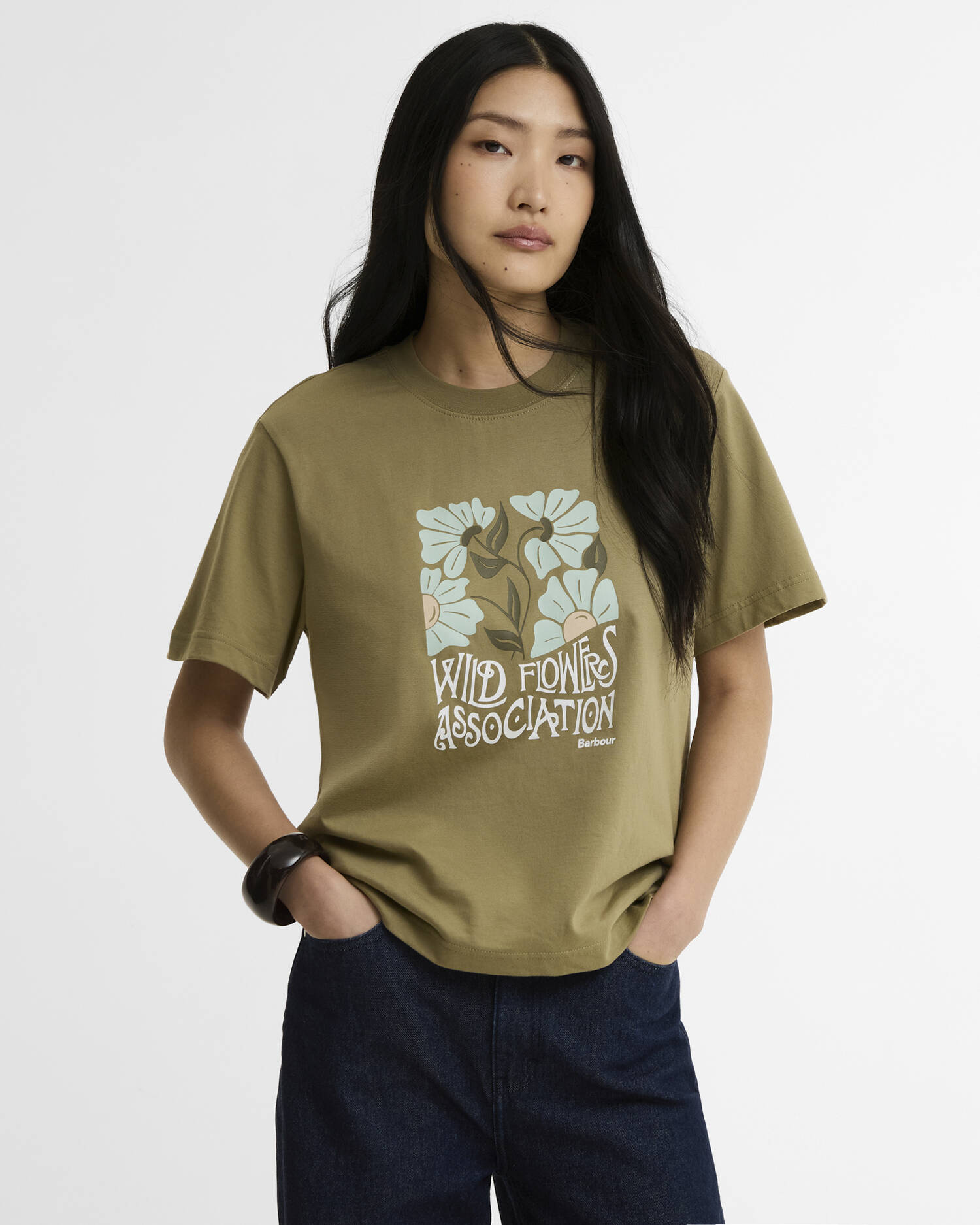 T-Shirt Selena Bleached Olive image number 0
