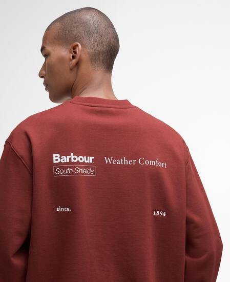 Firbank Relaxed Crew Neck Sweatshirt Fired Brick