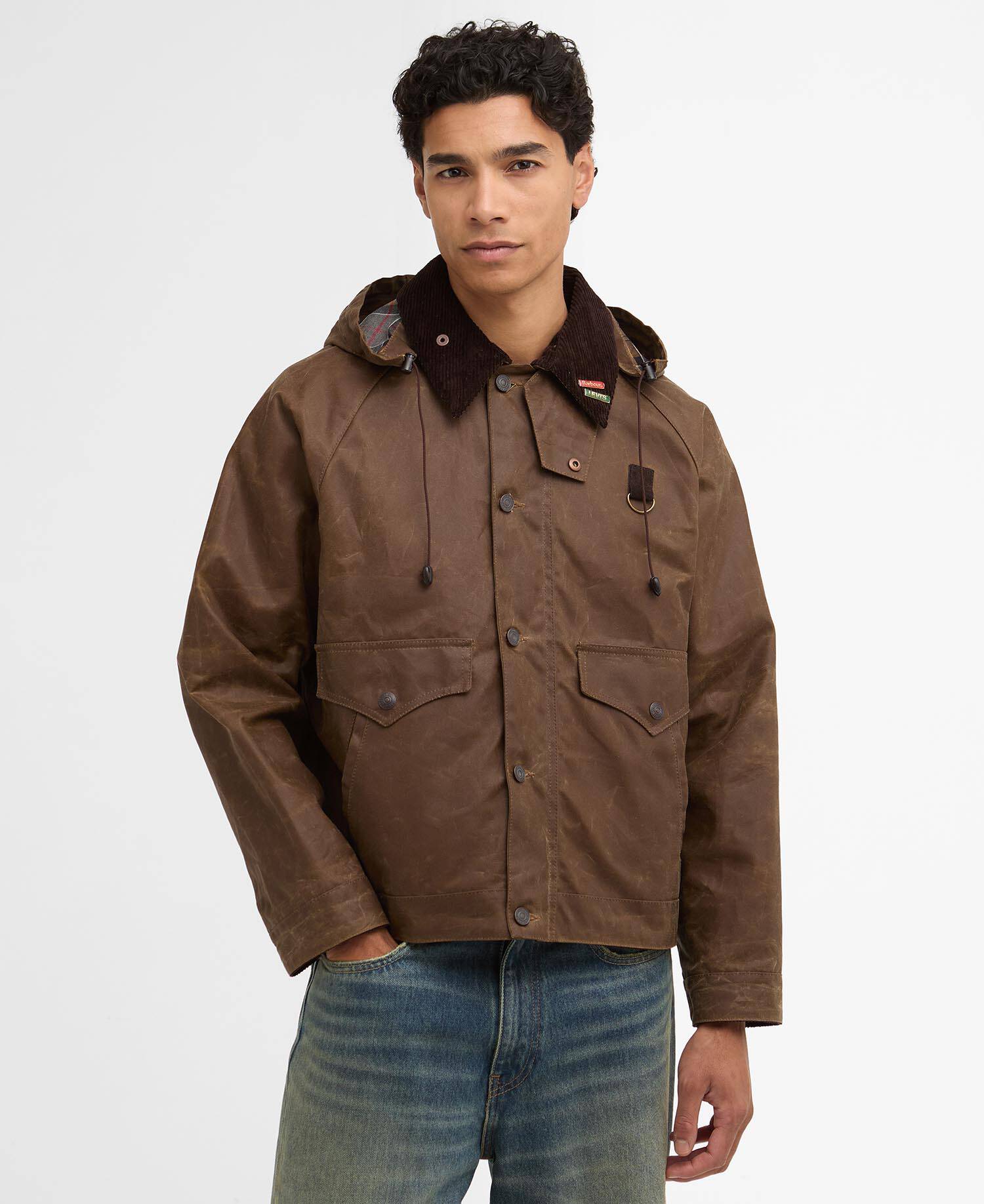 Barbour x Levi's Spey Waxed Jacket Tan image number 1
