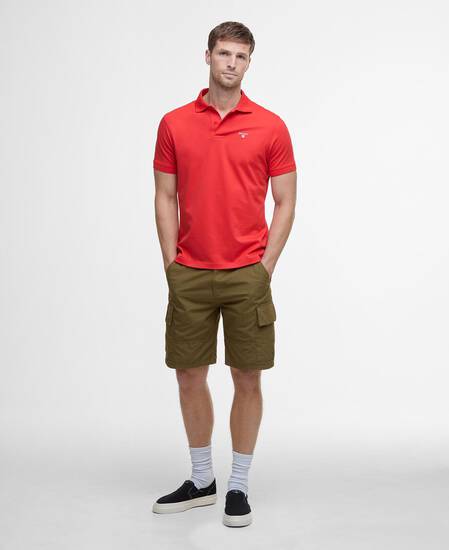 Active Short-Sleeved Polo Shirt Risk Red