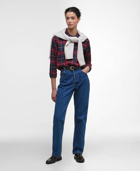 Camicia Glades in tartan dalla vestibilità rilassata Winterberry Tartan